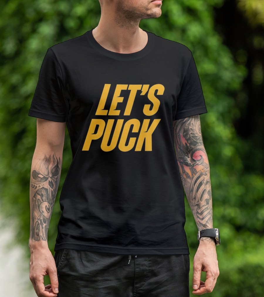 Heated Rivalry Let's Puck Bold Yellow T-Shirt