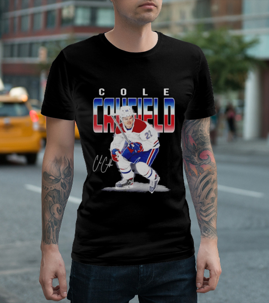 Cole Caufield Montreal Canadiens Number 22 Ice Hockey Player T-Shirt