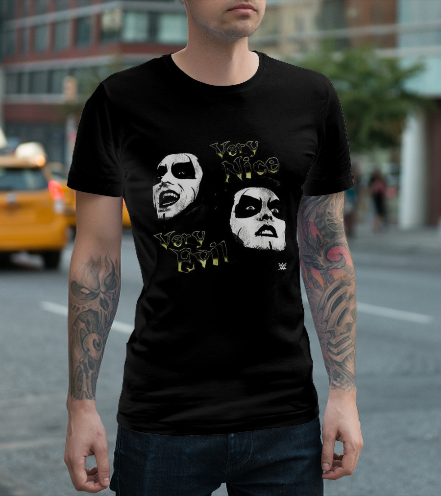 Danhausen WWE Very Nice Very Evil Grunge Face T-Shirt