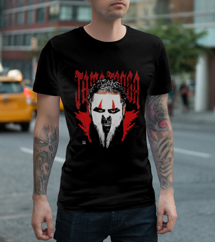 Tama Tonga WWE White Face Paint Red Scream T-Shirt