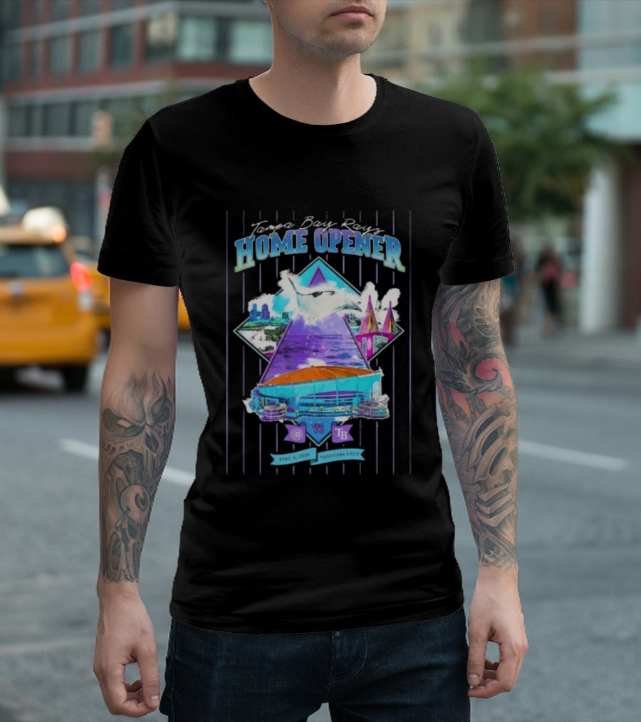 Tampa Bay Rays Home Opener Tropicana Field Skyline T-Shirt