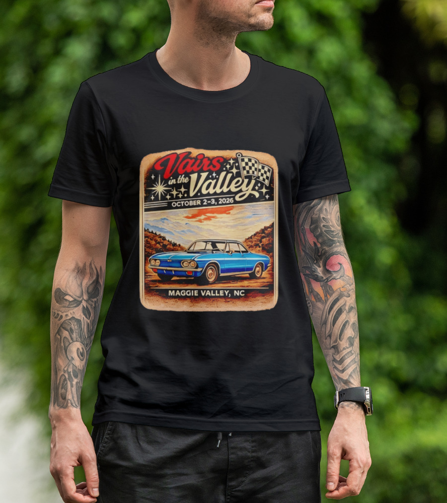 Vairs In The Valley October 2 3 2026 Maggie Valley NC Classic Car Event T-Shirt