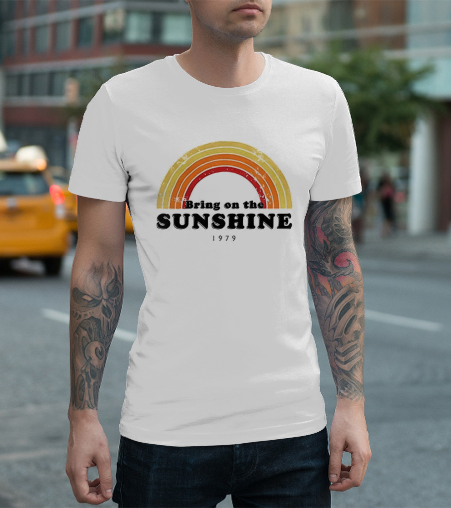 Bring On The Sunshine 1979 Retro Rainbow Ringer T-Shirt