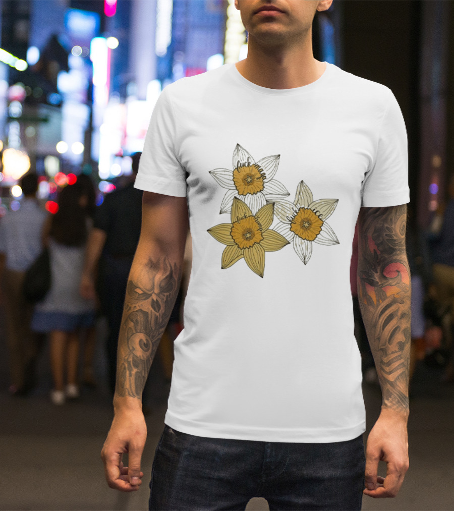 Fuck MAGA Trump ICE Yellow Daffodil Trio T-Shirt