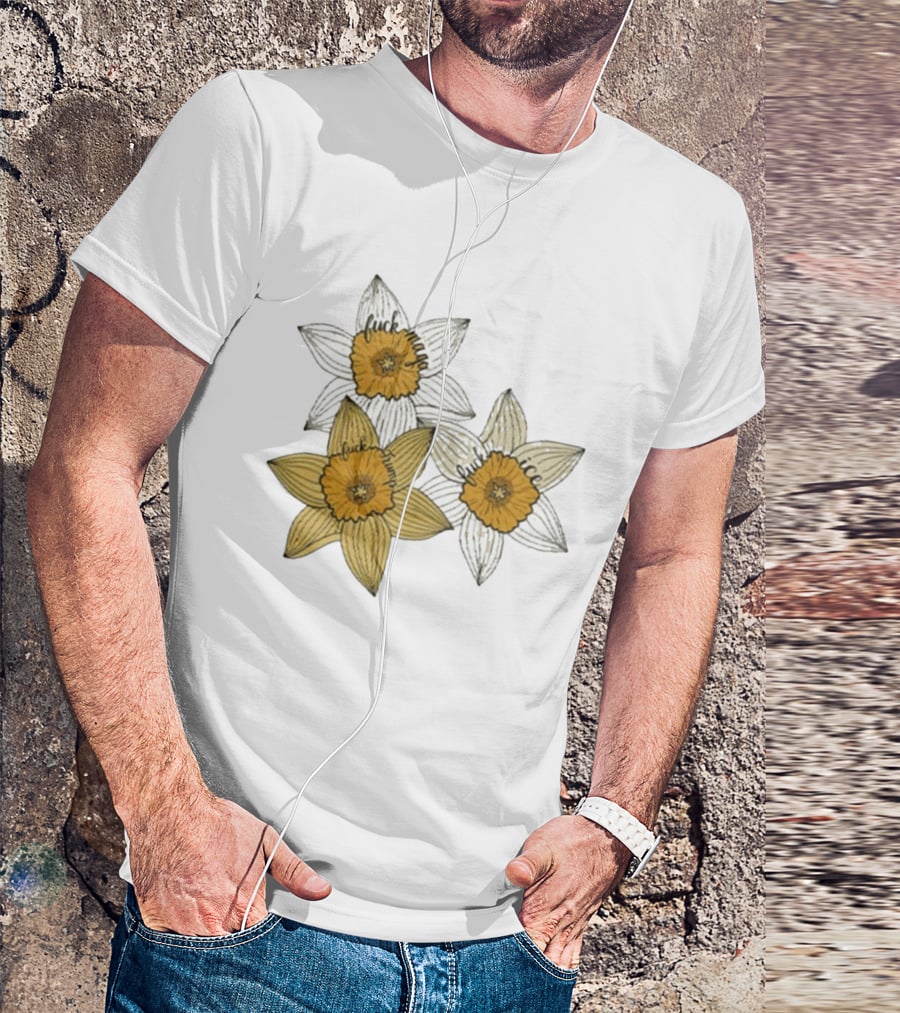 Fuck MAGA Trump ICE Yellow Daffodil Trio T-Shirt