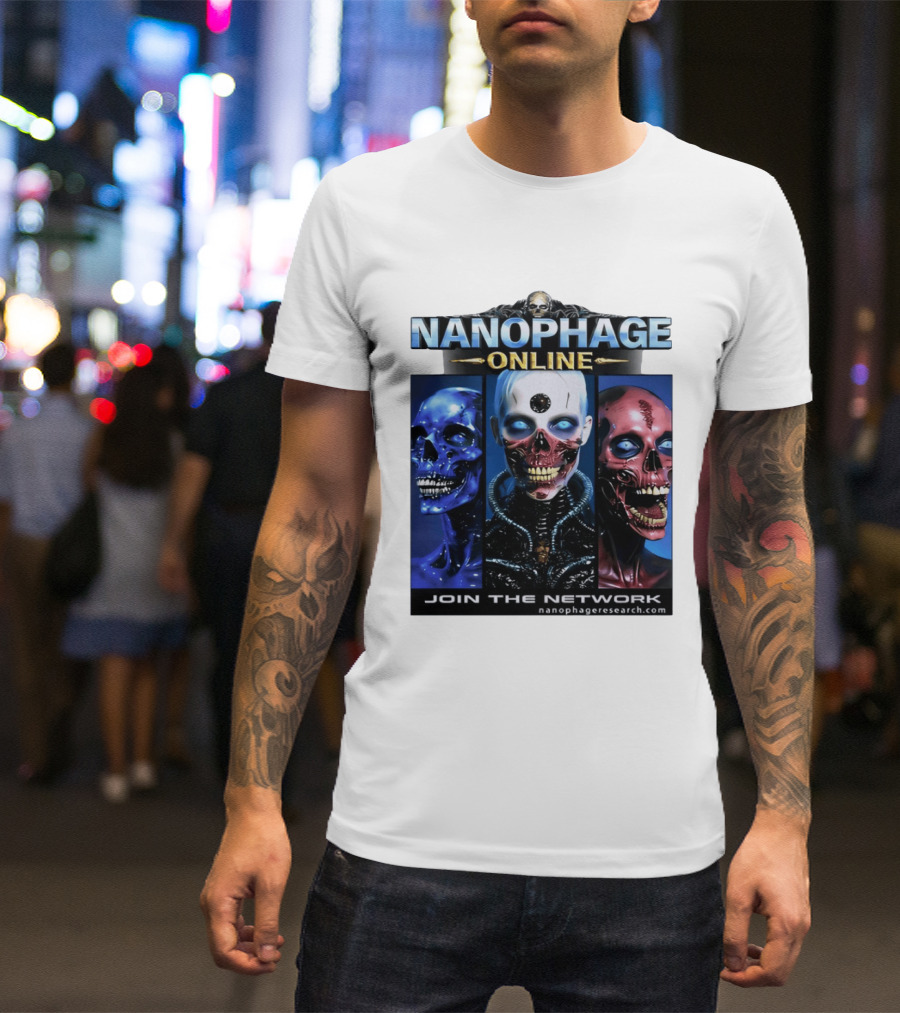 Nanophage Online Join The Network Nanophageresearch.com T-Shirt