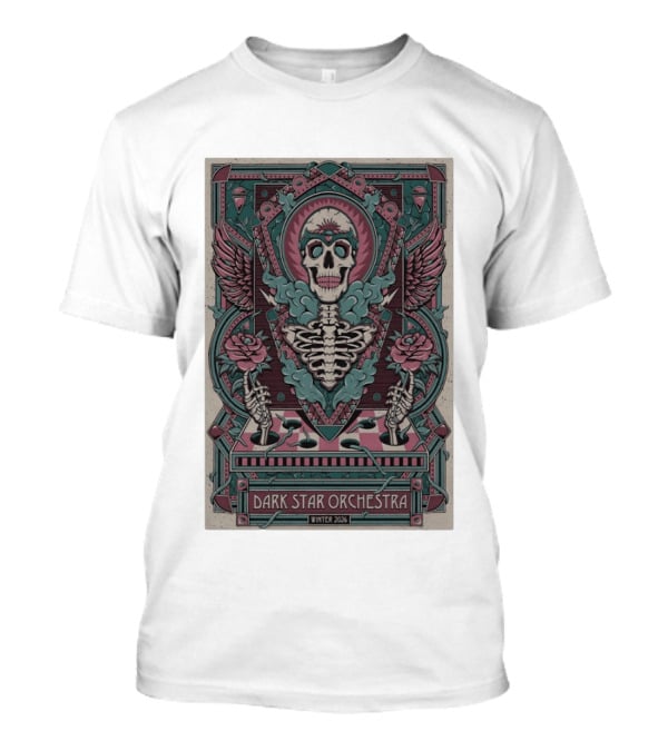 Dark Star Orchestra Skeleton With Wings And Roses Winter 2026 T-Shirt