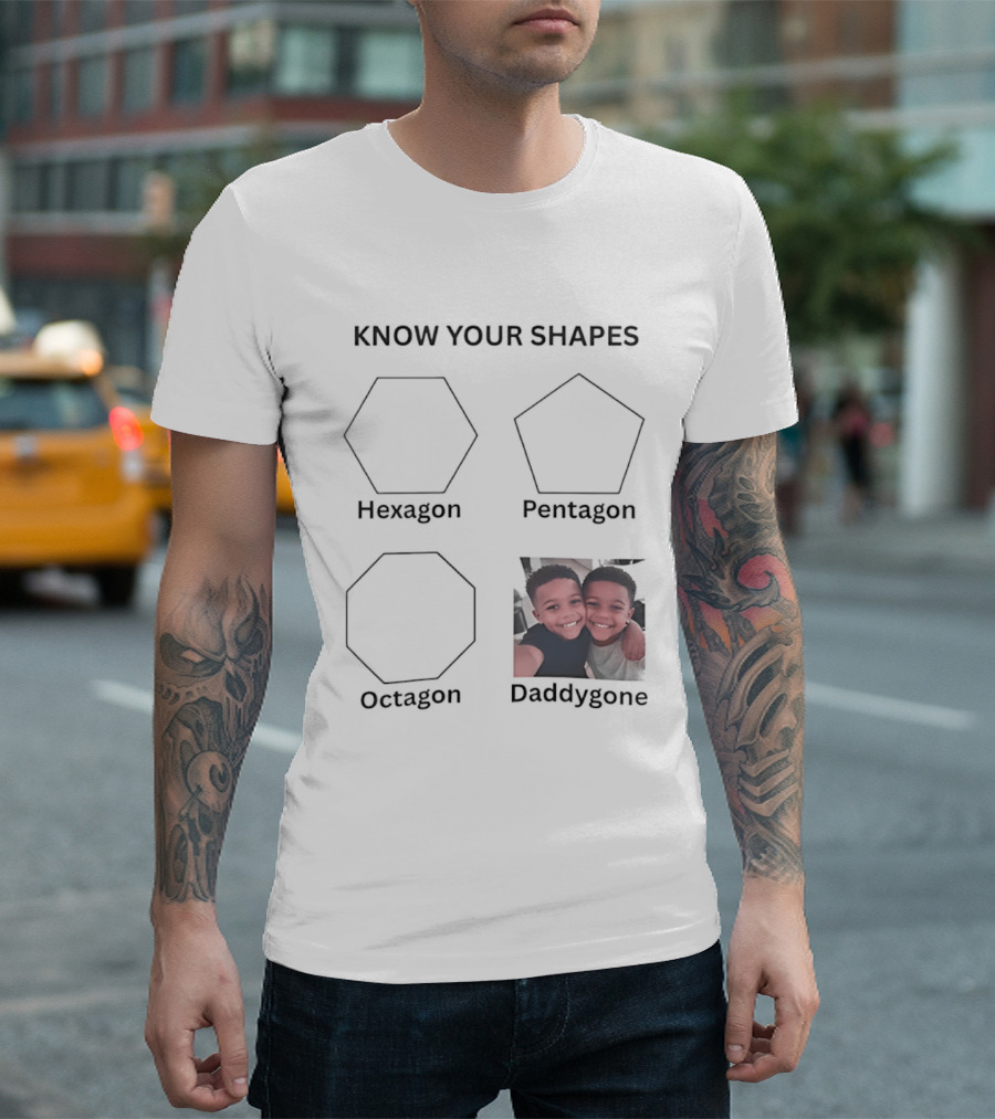 Know Your Shapes Hexagon Pentagon Octagon Daddygone T-Shirt