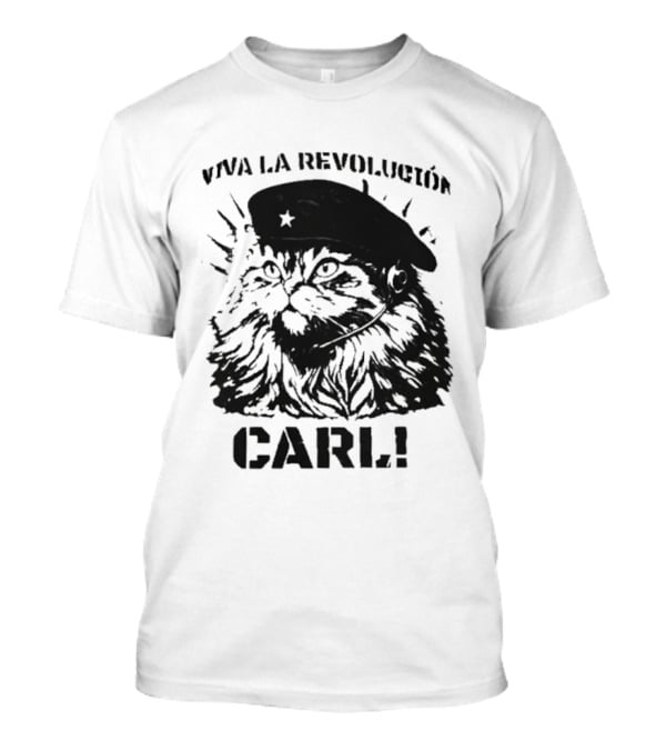 Viva La Revolucion Carl Cat With Beret T-Shirt