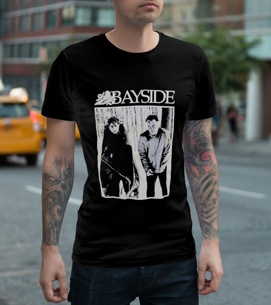 Bayside Band 25th Anniversary Black And White Image T-Shirt