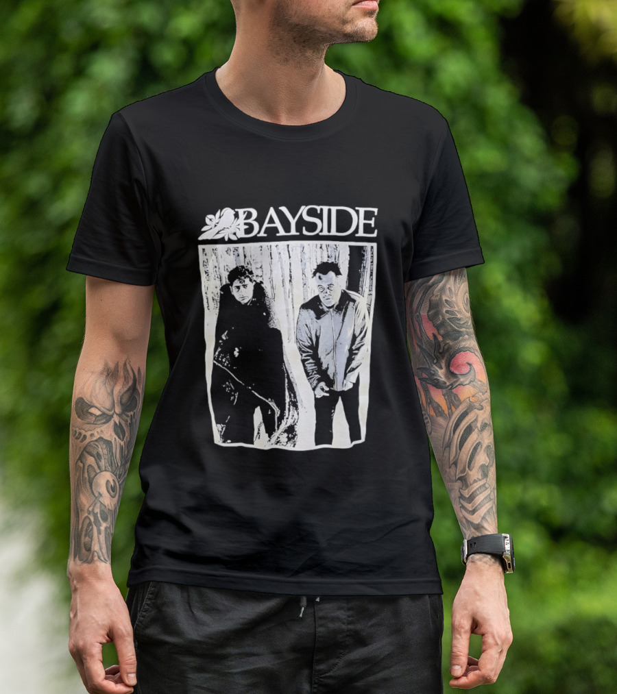 Bayside Band 25th Anniversary Black And White Image T-Shirt