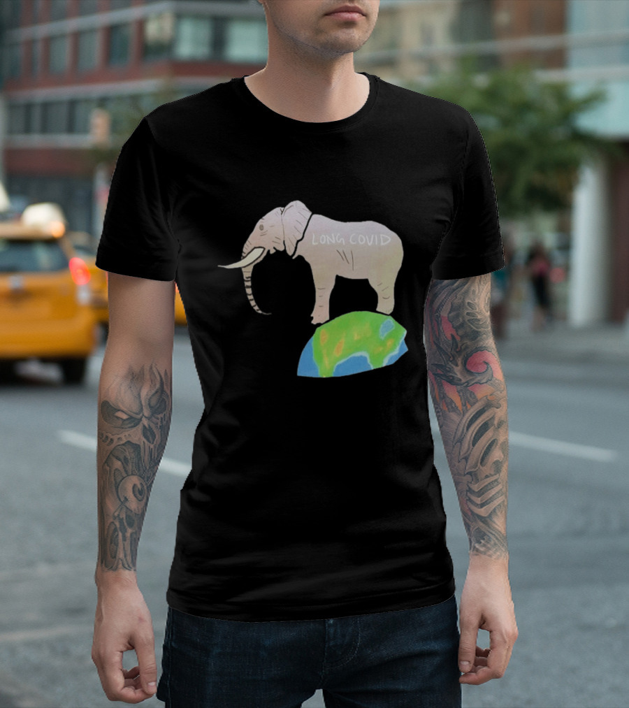 Elephant Long Covid Earth T-Shirt