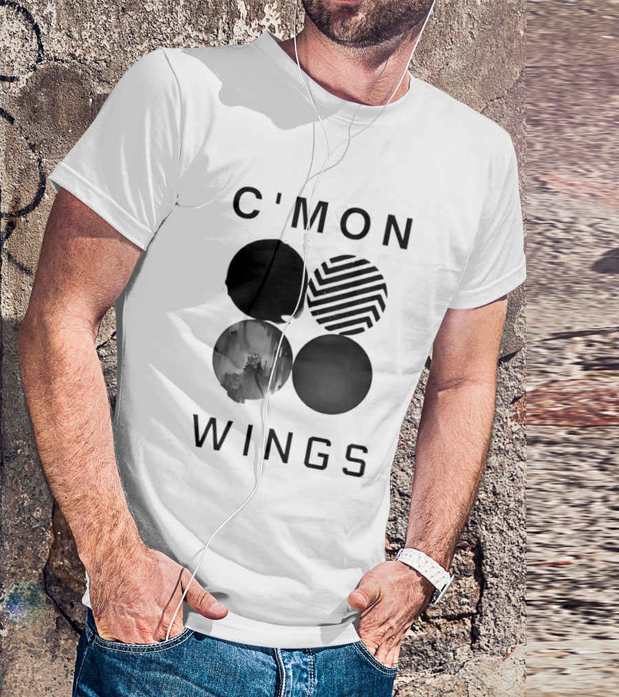 C'Mon Wings Four Circles Abstract T-Shirt