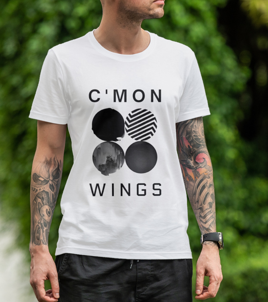 C'Mon Wings Four Circles Abstract T-Shirt
