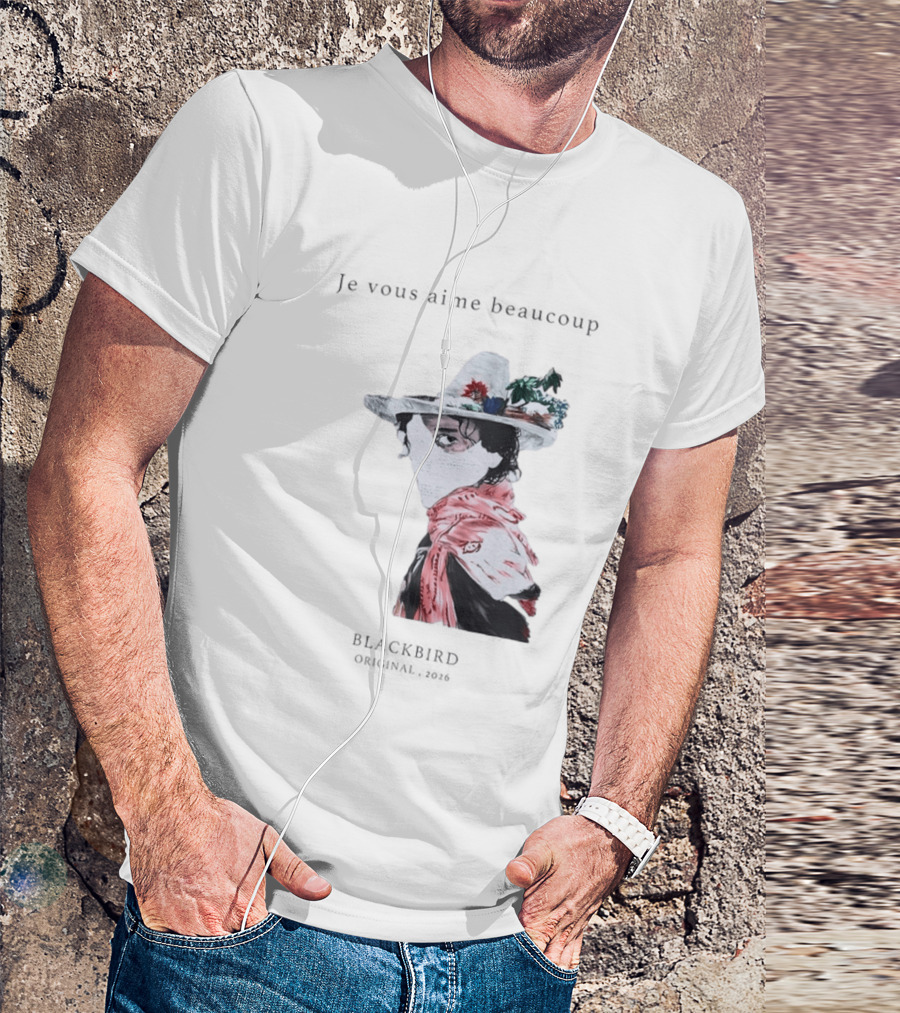 Je Vous Aime Beaucoup Blackbird Original 2026 Hat Mask Flower Scarf T-Shirt