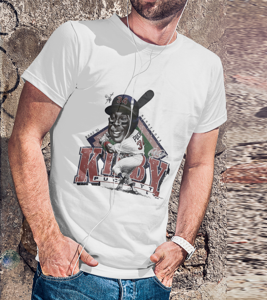 Kirby Puckett 34 Minnesota Twins Baseball Cartoon T-Shirt