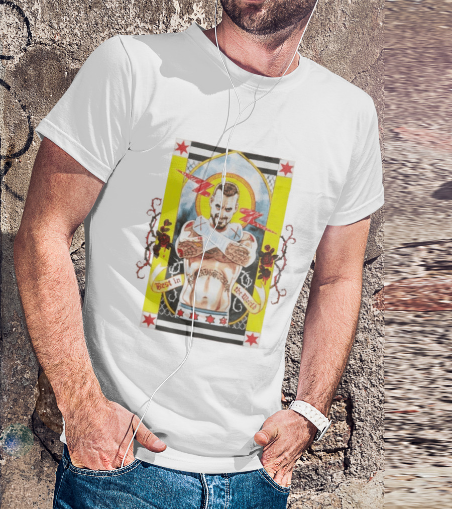 WWE CM Punk Best In The World Saint Illustrative T-Shirt
