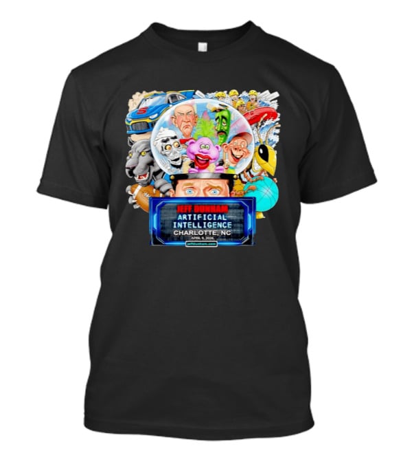 Jeff Dunham Artificial Intelligence Tour Charlotte NC April 9 2026 Characters And Scenes T-Shirt