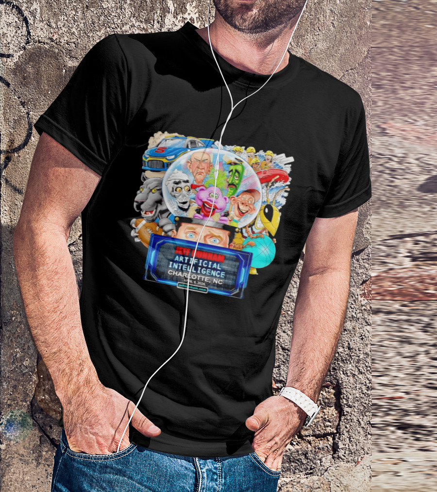 Jeff Dunham Artificial Intelligence Tour Charlotte NC April 9 2026 Characters And Scenes T-Shirt