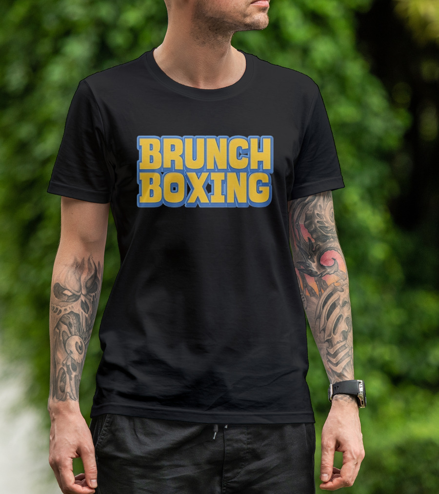 Brunch Boxing Bold Yellow And Blue T-Shirt
