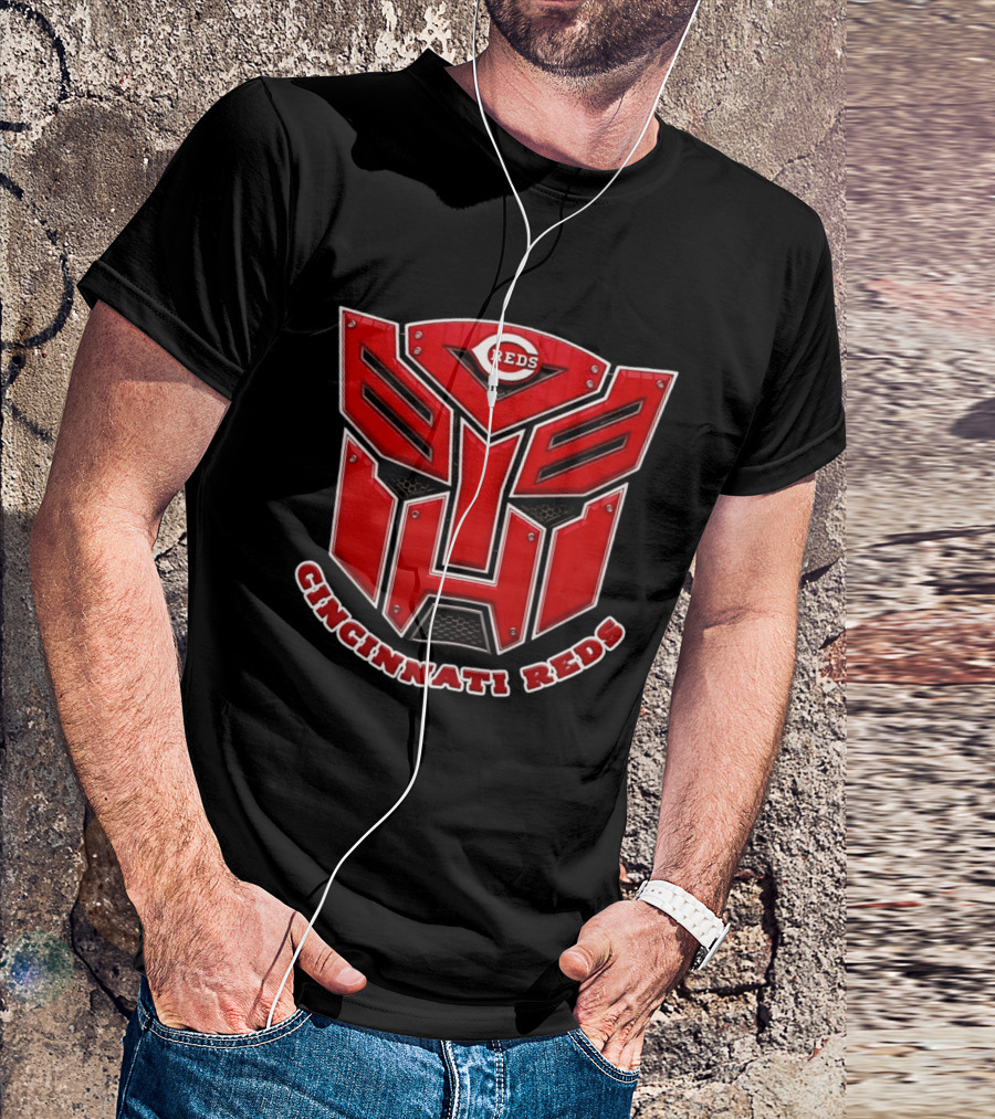 Cincinnati Reds Logo Transformers Symbol Collaboration T-Shirt