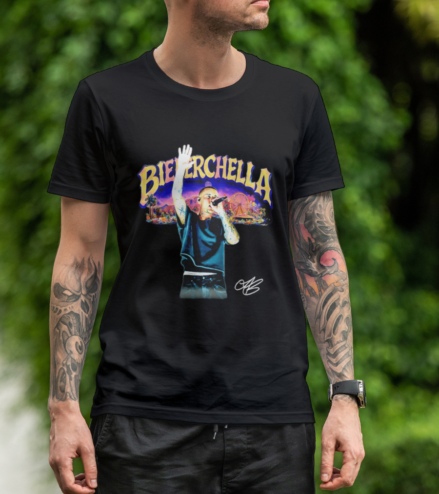 Justin Bieber Bieberchella Tour Festival Concept With Stage Performance And Amusement Park T-Shirt
