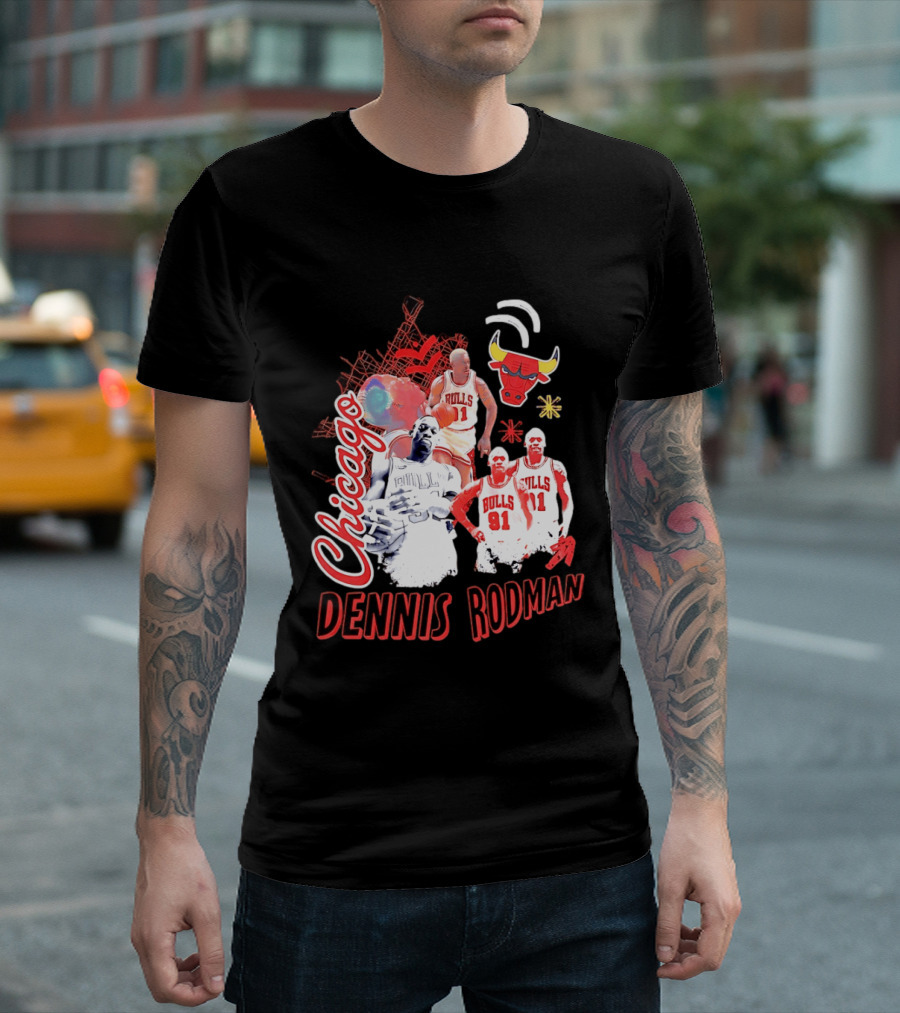 Chicago Bulls Dennis Rodman Vintage Basketball Legend T-Shirt
