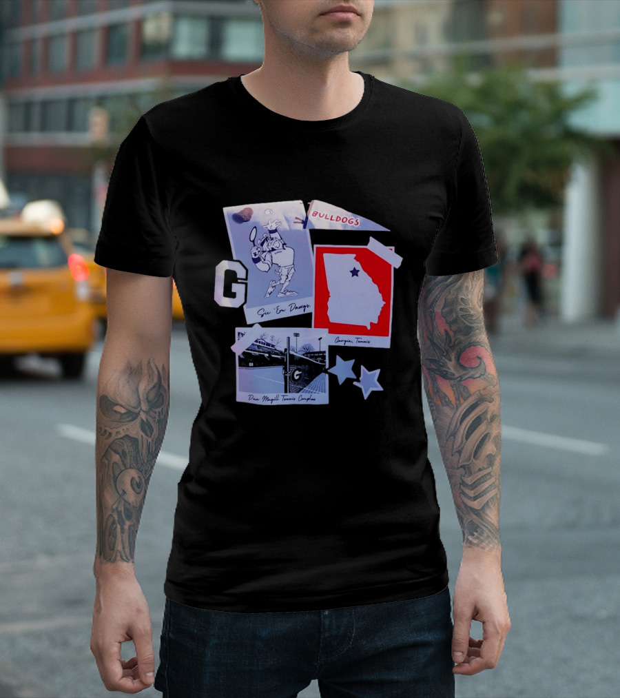 Georgia Bulldogs Sic 'Em Dawgs Dan Magill Tennis Complex Georgia Tennis T-Shirt