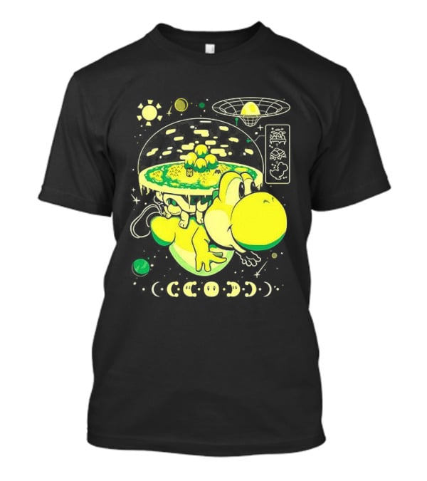 Yoshi Whole World Within His Shell Super Mario World Iconic Nintendo T-Shirt
