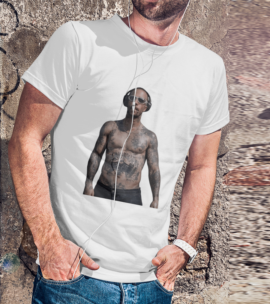 Adam Levine Maroon 5 Smoking Tattoos And Headphones T-Shirt