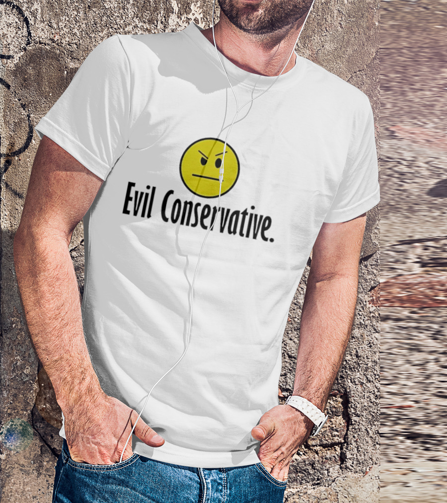 Evil Conservative Smiley Face With Angry Expression T-Shirt