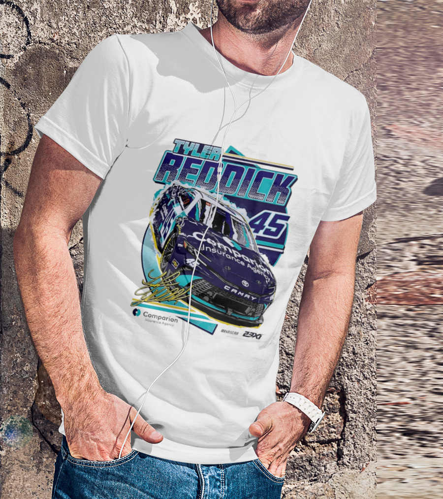 Tyler Reddick 45 Companion Insurance Agent 23XI Racing Toyota Camry T-Shirt