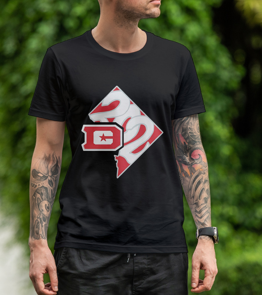 2026 UFL DC Defenders 202 Area Code Map T-Shirt