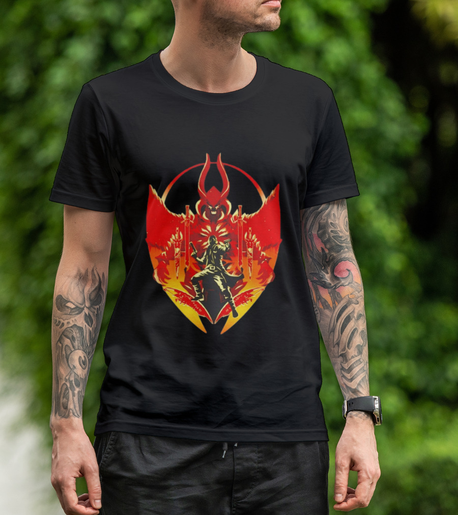 Devil May Cry Dante Fiery Demon Crest Iconography T-Shirt