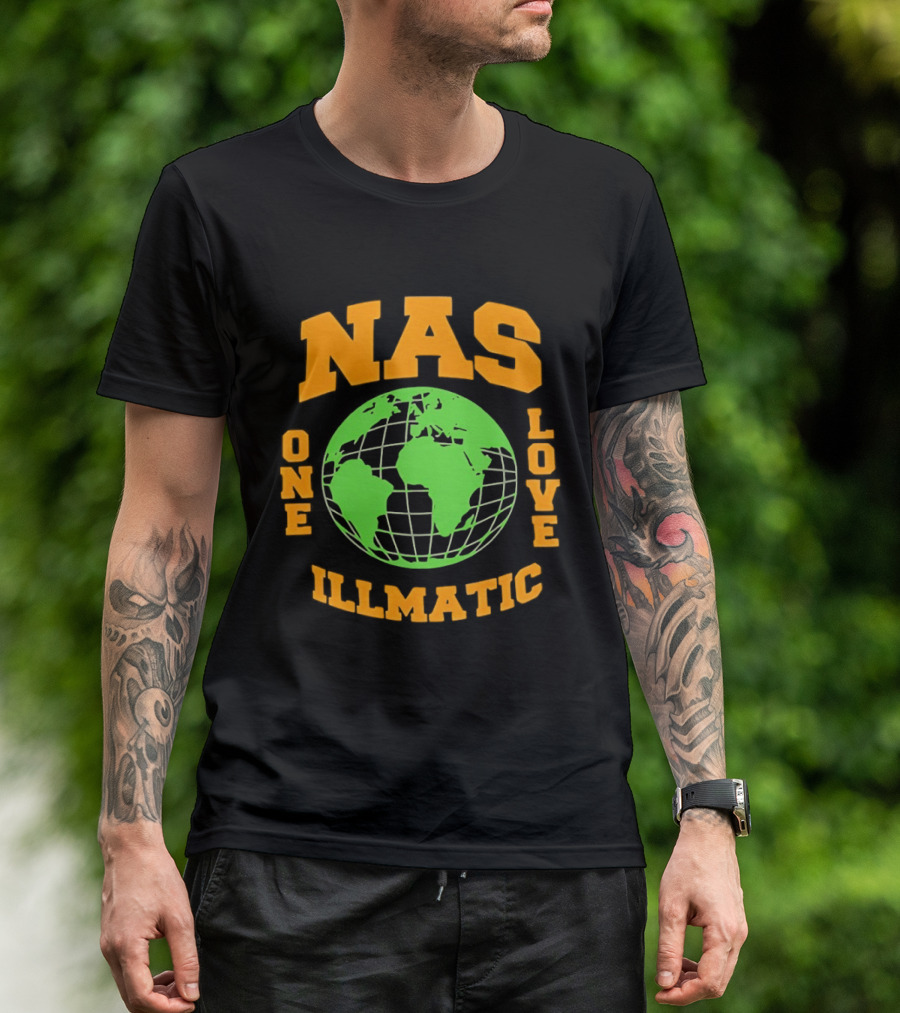 Nas Illmatic One Love Globe T-Shirt