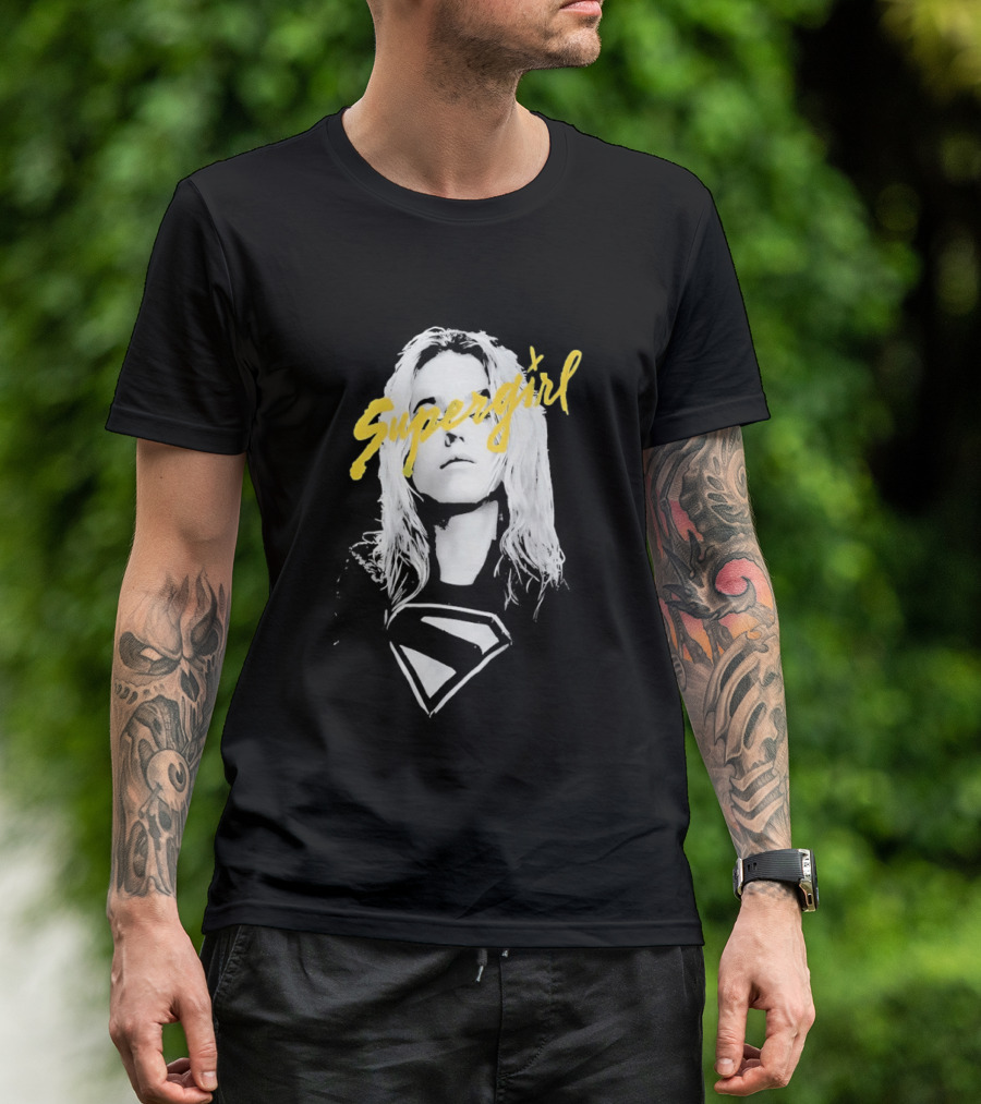 Supergirl Yellow Script With Classic DC Comics T-Shirt