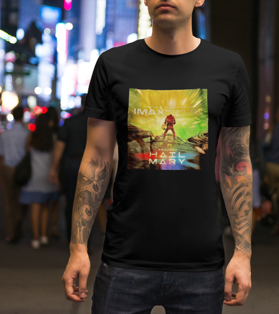 Proudly Presented Imax Zomm Project Hail Mary Space Adventure T-Shirt
