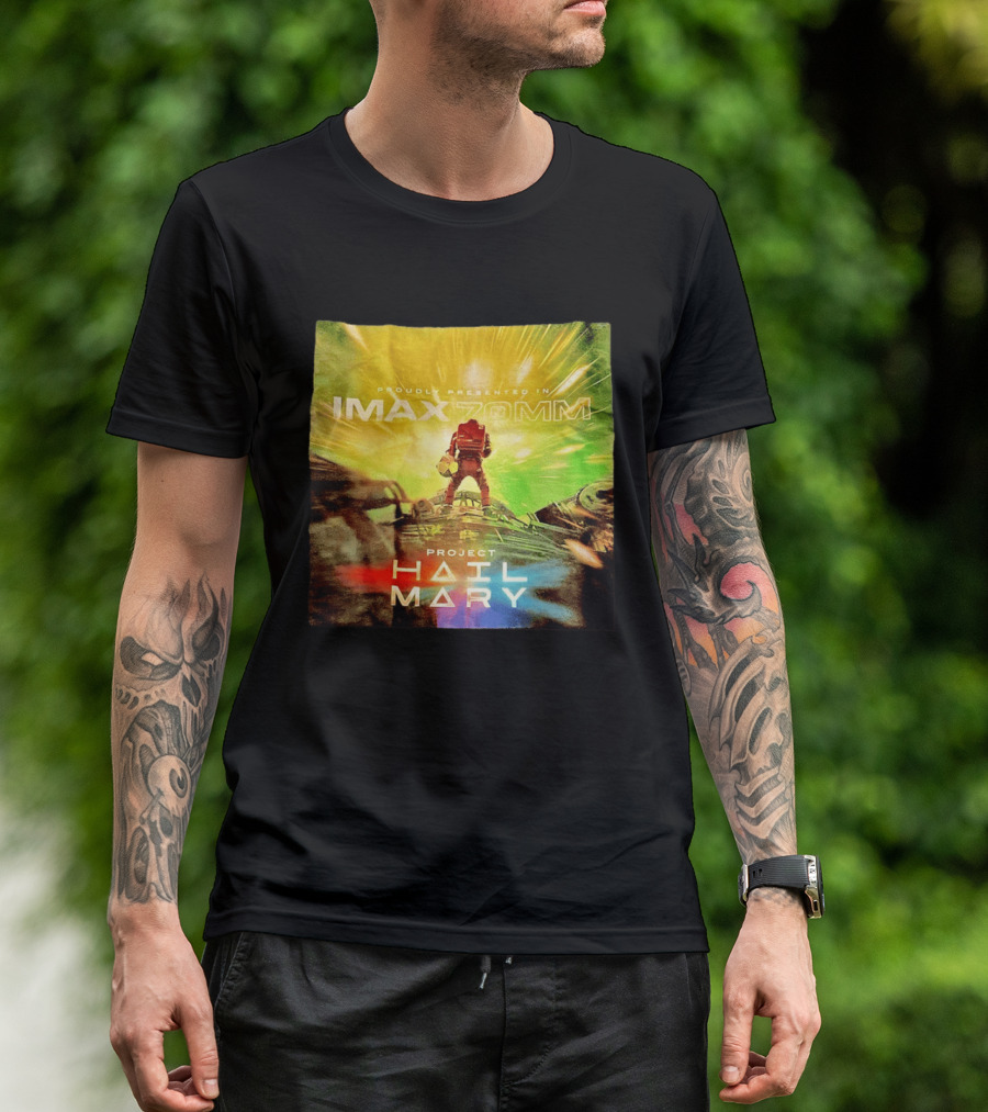 Proudly Presented Imax Zomm Project Hail Mary Space Adventure T-Shirt