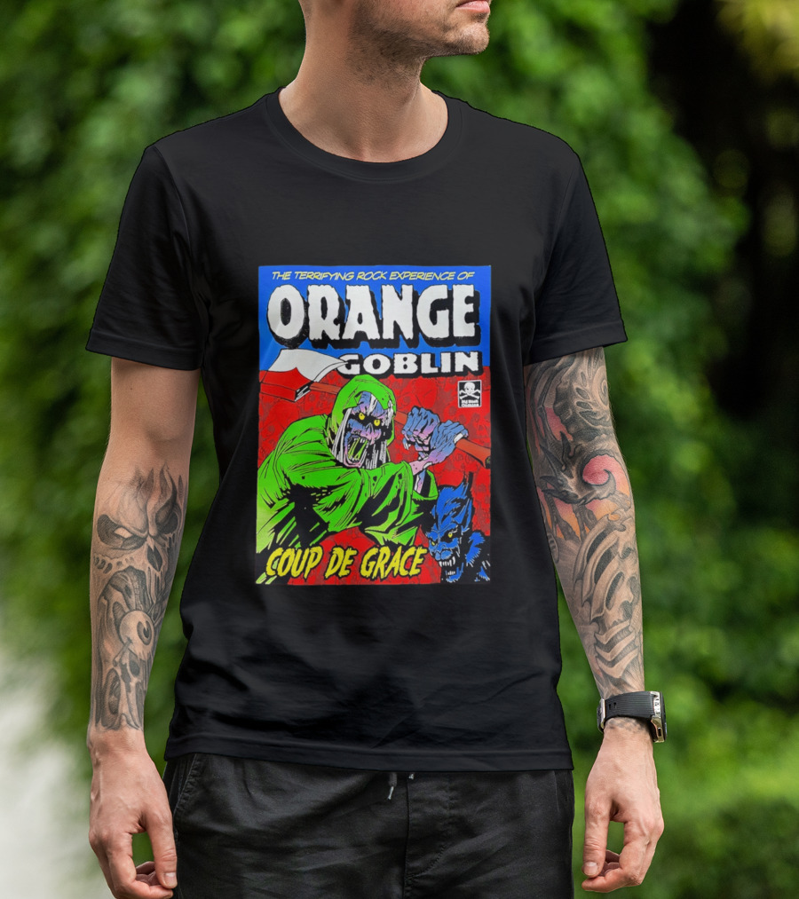 The Terrifying Rock Experience Of Orange Goblin Coup De Grace Monster Battle T-Shirt