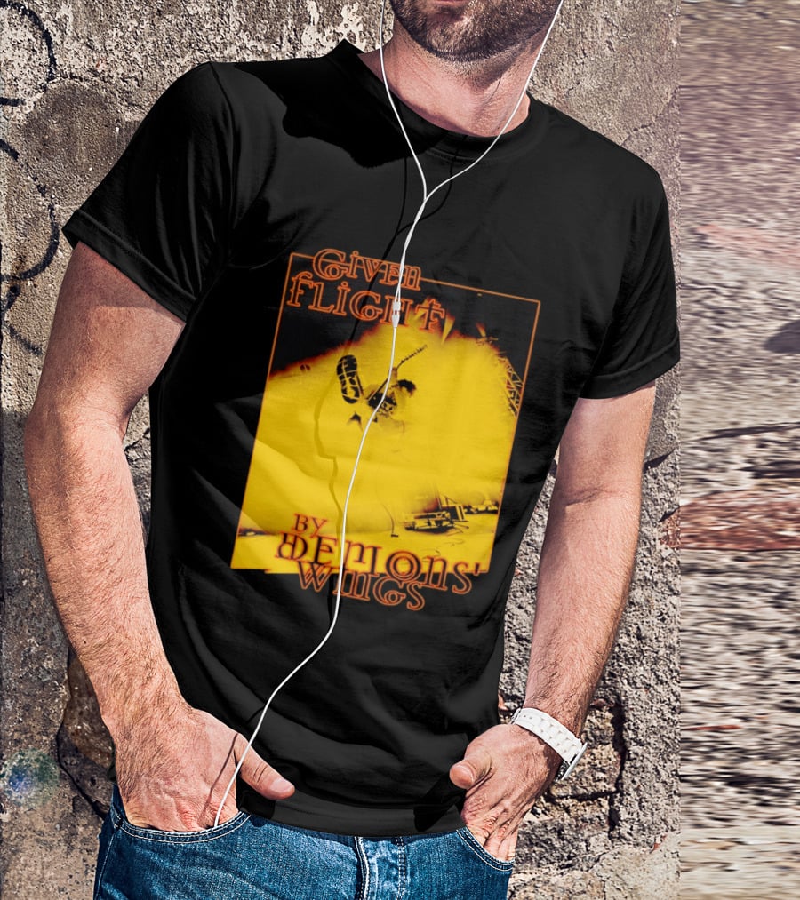 Given Flight By Demons' Wings Guitarist Jumping With Electric Energy T-Shirt