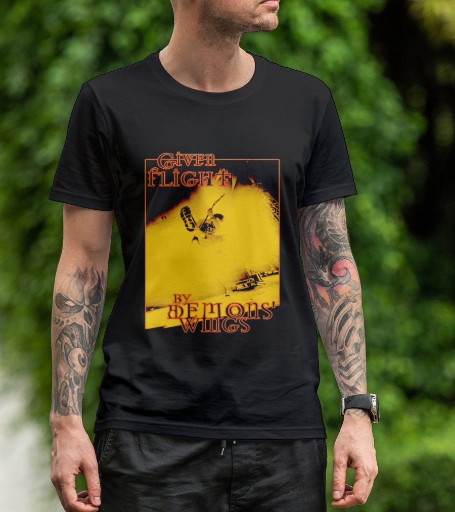Given Flight By Demons' Wings Guitarist Jumping With Electric Energy T-Shirt