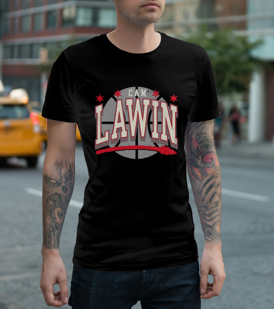 Cam Lawin Basketball Stars Red And White T-Shirt