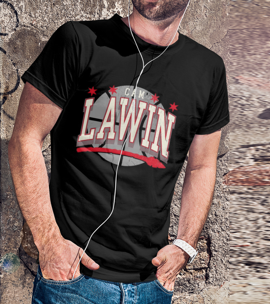 Cam Lawin Basketball Stars Red And White T-Shirt