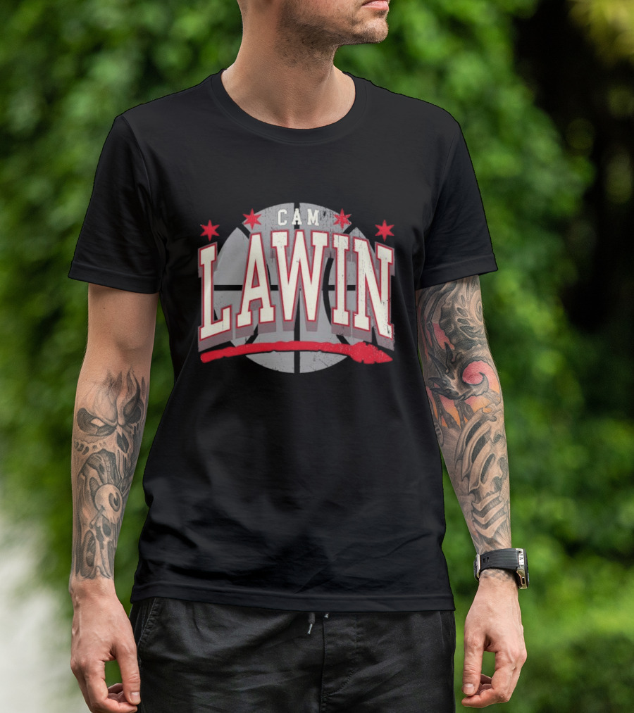 Cam Lawin Basketball Stars Red And White T-Shirt