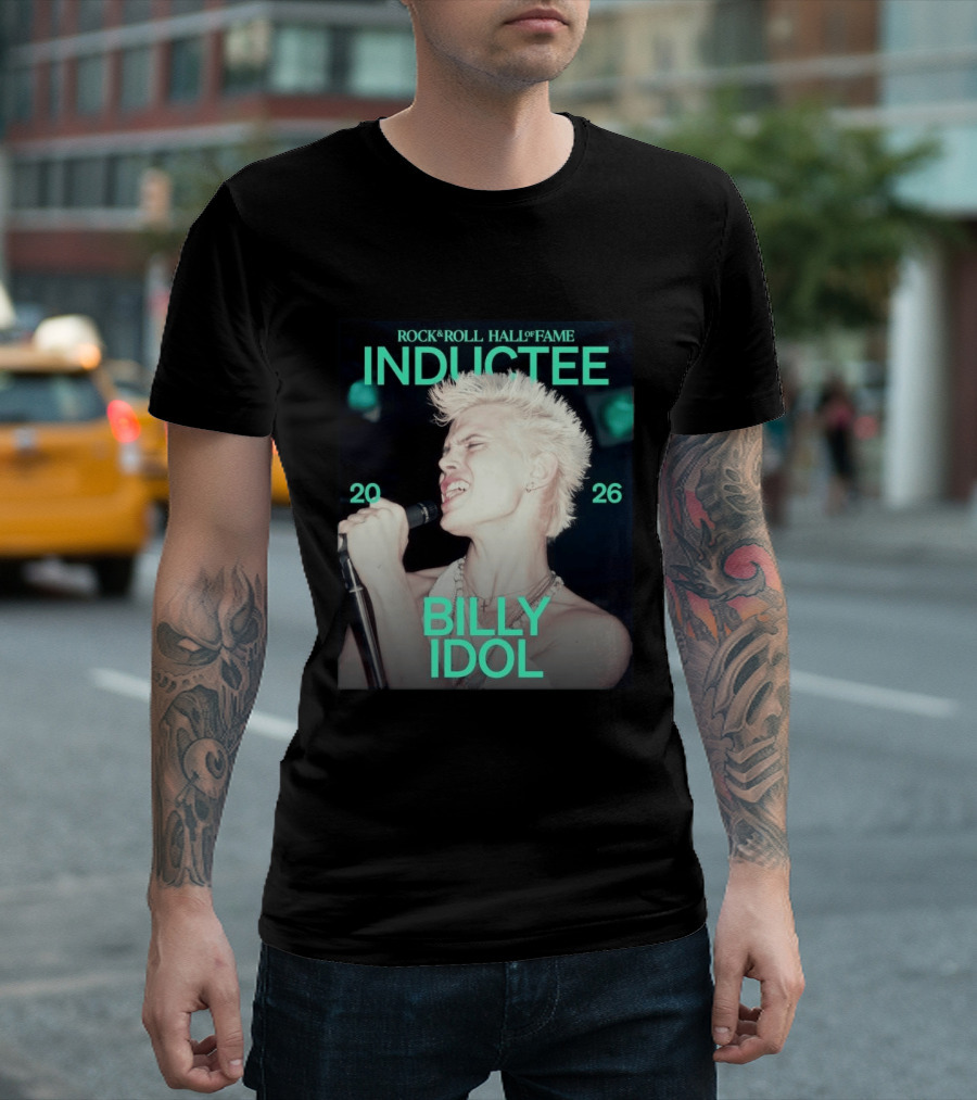 Billy Idol Rock & Roll Hall Of Fame Inductee 2026 T-Shirt