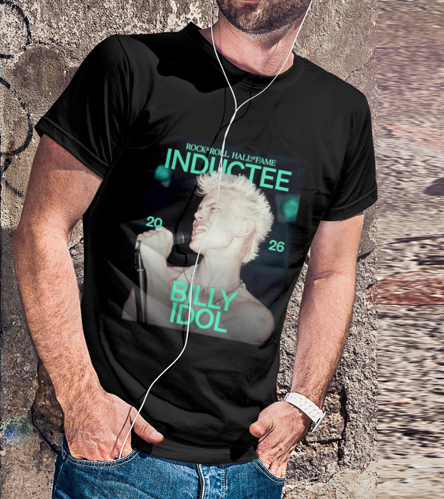 Billy Idol Rock & Roll Hall Of Fame Inductee 2026 T-Shirt