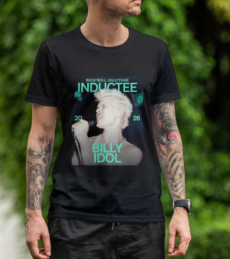 Billy Idol Rock & Roll Hall Of Fame Inductee 2026 T-Shirt