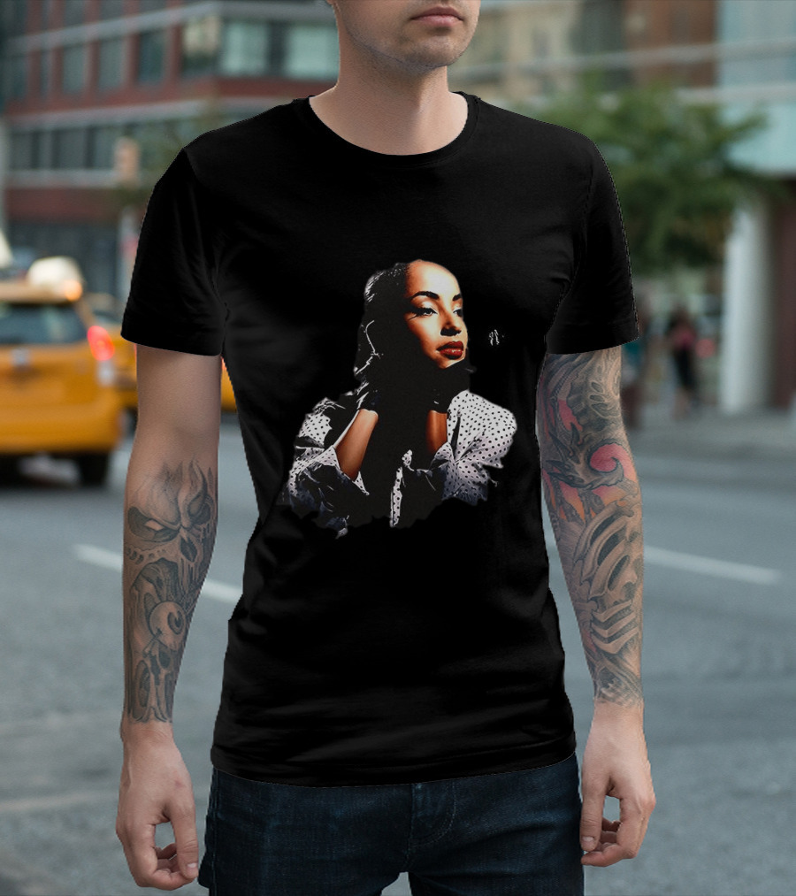 Sade 93 Summer Tour Vintage Style Black And White Polka Dot Fashion T-Shirt