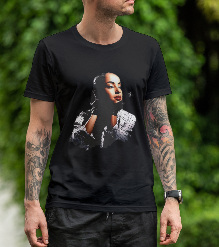 Sade 93 Summer Tour Vintage Style Black And White Polka Dot Fashion T-Shirt