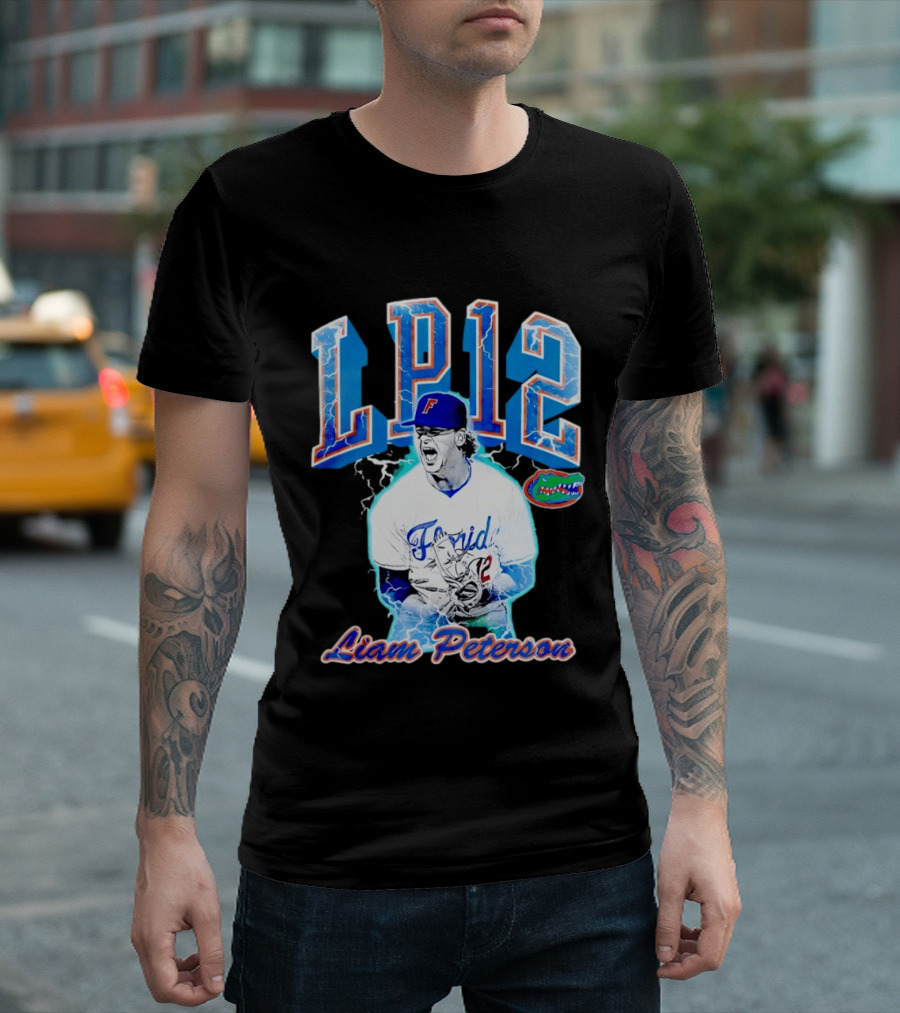 Liam Peterson LP12 Florida Gators Baseball Player T-Shirt